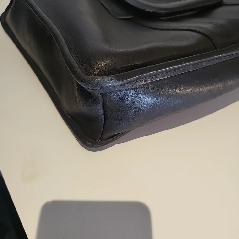 Coach Embassy Briefcase Portfolio Laptop Bag Black Leather 076-8031